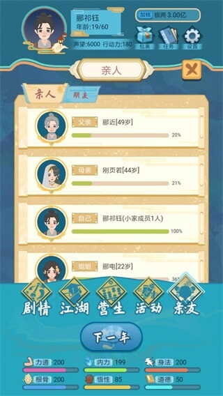 武侠人生模拟器无限金币破解版5